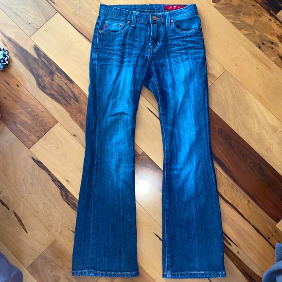 SEVEN7 VINTAGE RHINESTONE JEANS GIRLS SZ 12 - Picture 2 of 4